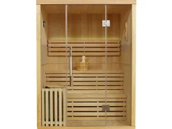 Traditionele Finse Sauna Sigtuna - 2 Tot 3 Plaatsen - L150 X L120 X H200 Cm - Met Led Verlichting-VOGUE SAUNA Online