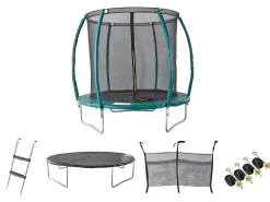 Trampoline Met Binnenbeschermingsnet, Ladder, Dekzeil En Verankeringsset D.427 Cm - Wallaby-Vente-unique Hot