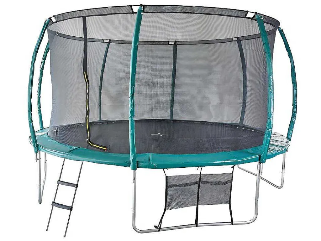 Trampoline Met Binnenbeschermingsnet, Ladder, Dekzeil En Verankeringsset D.427 Cm - Wallaby-Vente-unique Hot