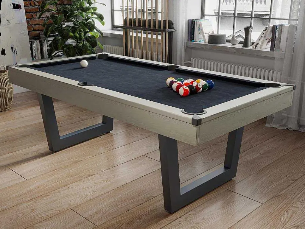 Transformeerbare Tafel - Biljart & Pingpong - Licht Naturelkleurig En Zwart - L213,4 X B111,8 X H78,5 Cm - Melian-Vente-unique Best