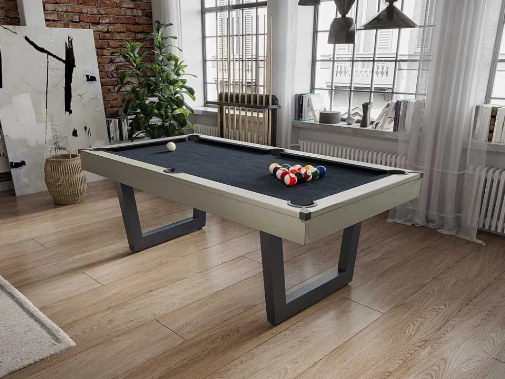 Transformeerbare Tafel - Biljart & Pingpong - Licht Naturelkleurig En Zwart - L213,4 X B111,8 X H78,5 Cm - Melian-Vente-unique Best