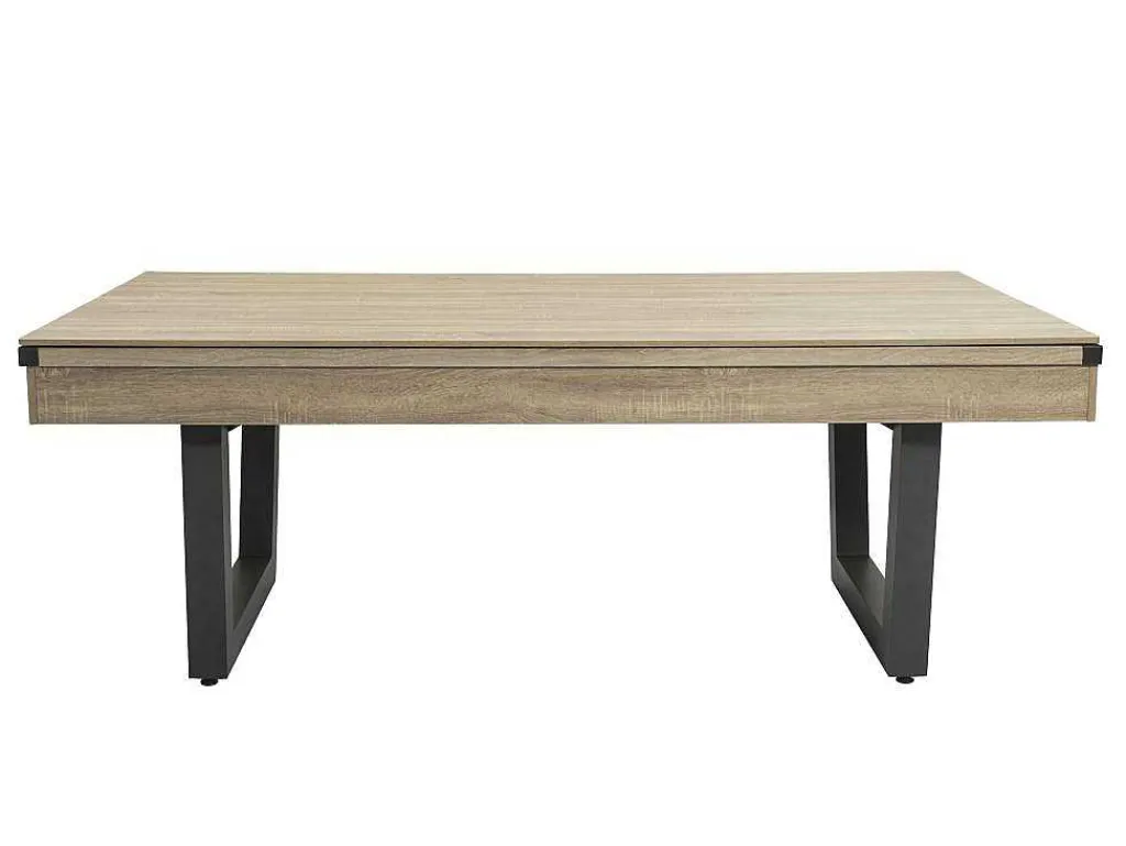 Transformeerbare Tafel - Biljart & Pingpong - Licht Naturelkleurig En Zwart - L213,4 X B111,8 X H78,5 Cm - Melian-Vente-unique Best