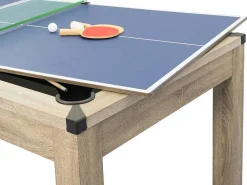 Transformeerbare Tafel Biljart & Pingpong - Licht Naturelkleurig - L182 X B102 X H80 Cm - Henk-Vente-unique Sale