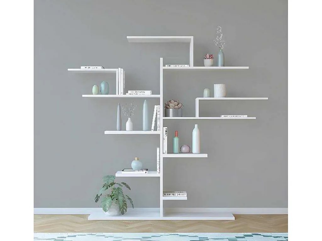 Tree Boekenkast, Wit, 180X25X161 Cm,-EPIKASA New