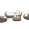 Tuin Loungeset Van Karamel Gevolchten Hars - Zitbank & 2 Fauteuils & Salontafel - Whiteheaven-MYLIA Online