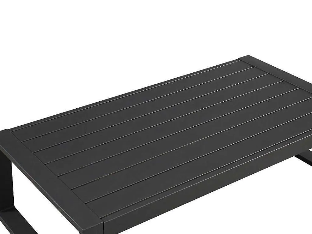 Tuin Salontafel Molokai Van Aluminium - Antraciet-MYLIA Clearance