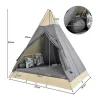 Tuinbed - Rotan Tent Voor 2 Personen - Met Gordijn En Kussens - Beige-ModernLuxe Online