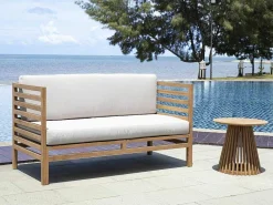 Tuinbijzettafel Van Teakhout D50 Cm - Licht Naturel - Triani-MYLIA Clearance