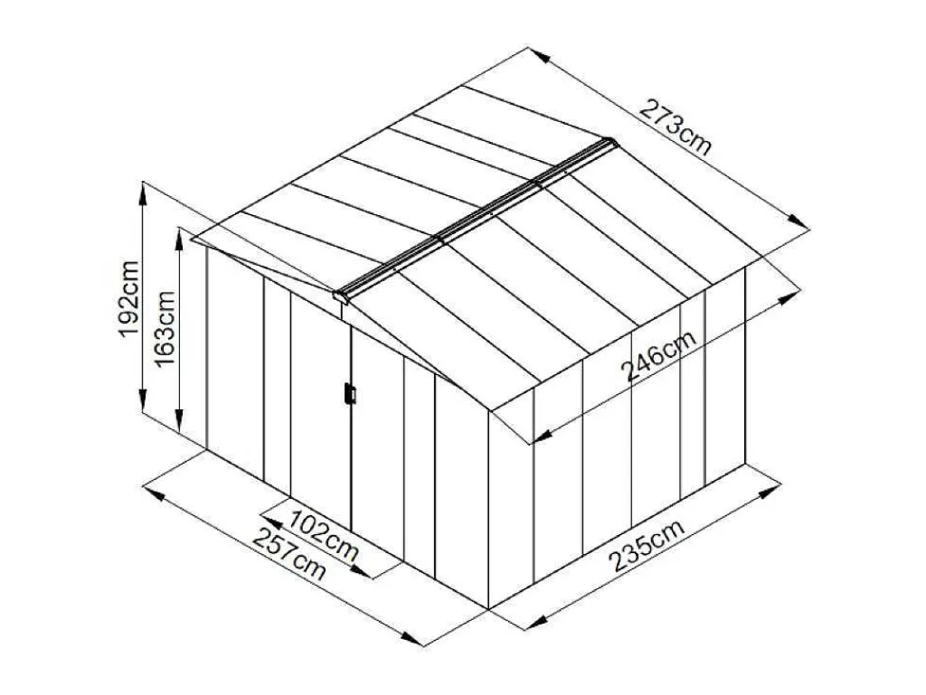 Tuinhuis Van 6,71 M In Grijs, Gegalvaniseerd Staal Linus-EXPERTLAND Discount