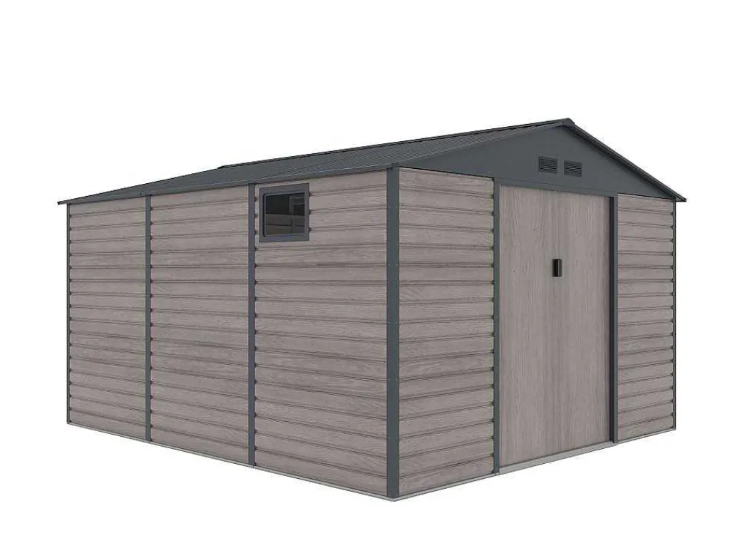 Tuinhuis Van Gegalvaniseerd Staal Met Grijs Houteffect 13,12 M - Adelmo-EXPERTLAND Best