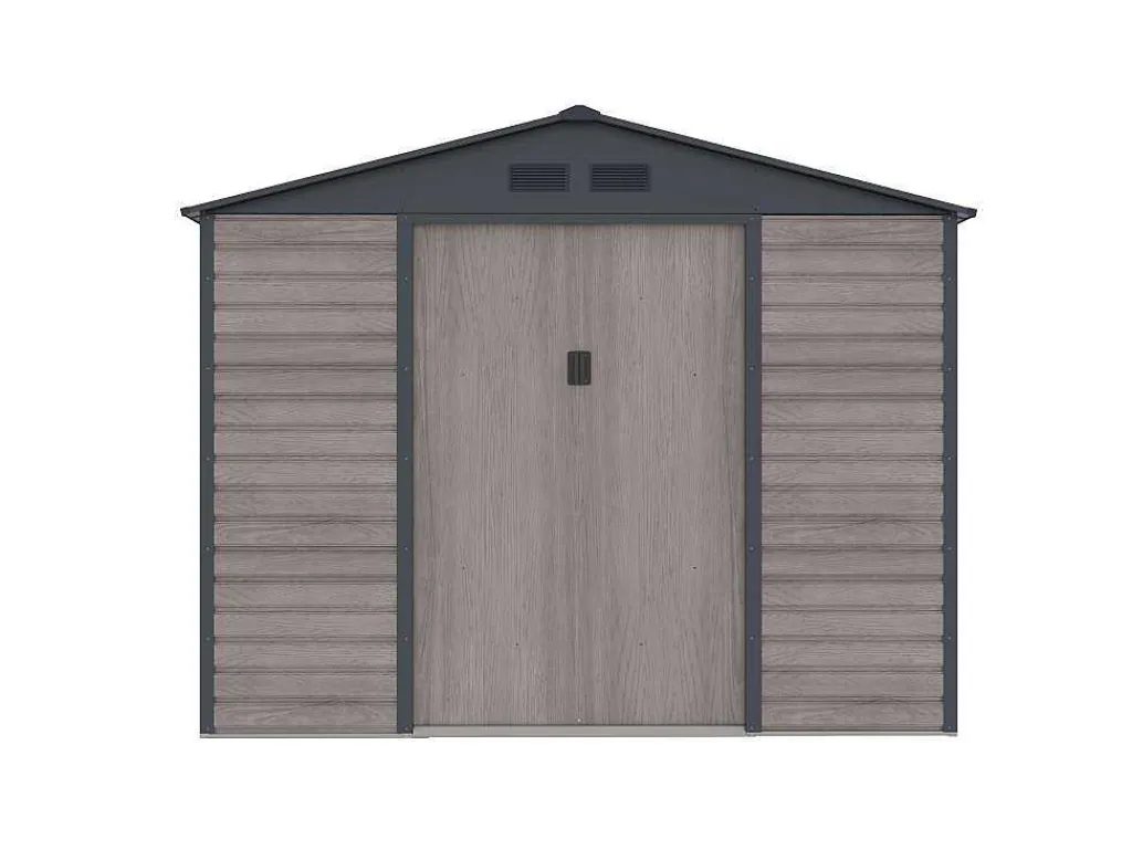Tuinhuis Van Gegalvaniseerd Staal Met Grijs Houteffect 7,17 M - Adelmo-EXPERTLAND New