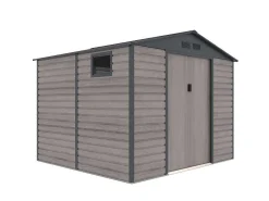Tuinhuis Van Gegalvaniseerd Staal Met Grijs Houteffect 7,17 M - Adelmo-EXPERTLAND New