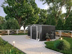 Tuinhuis Van Grijs Gegalvaniseerd Staal Manso - 6,6M-EXPERTLAND New