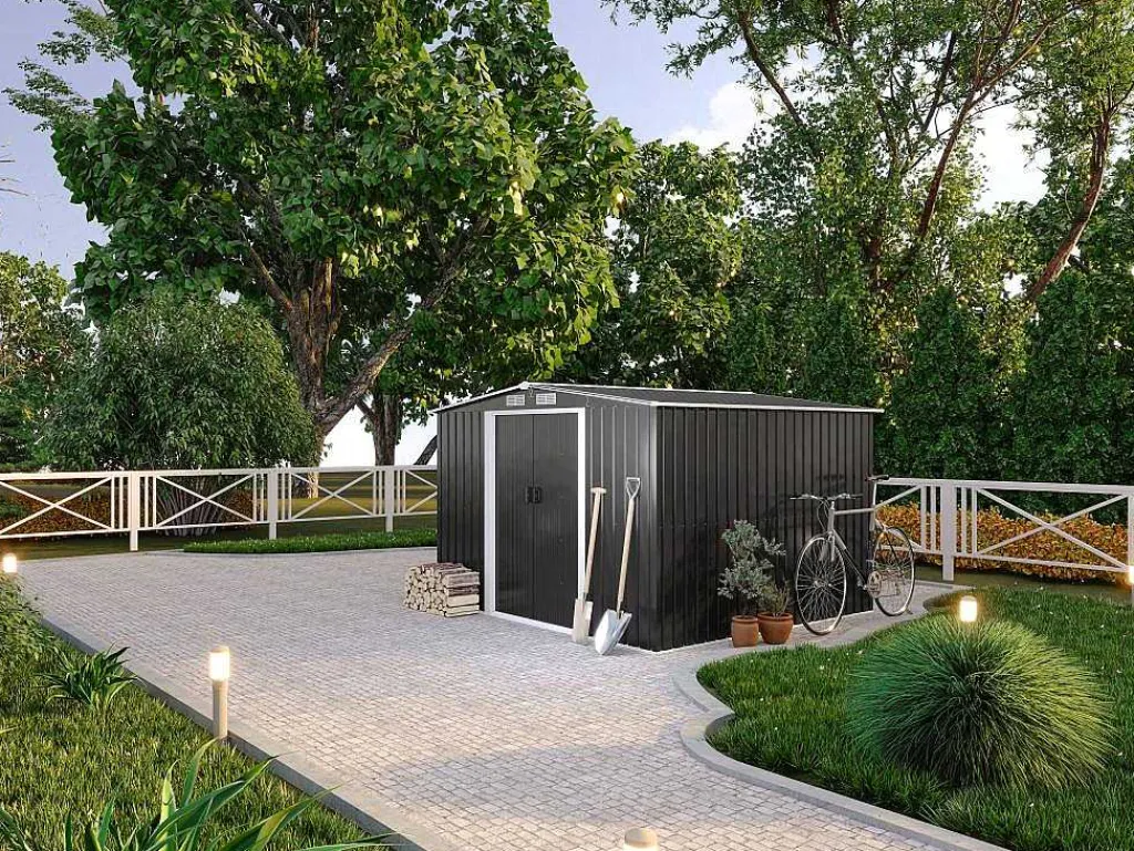 Tuinhuis Van Grijs Gegalvaniseerd Staal Manso - 6,6M-EXPERTLAND New
