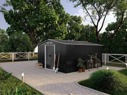 Tuinhuis Van Grijs Gegalvaniseerd Staal Manso - 12,5M-EXPERTLAND