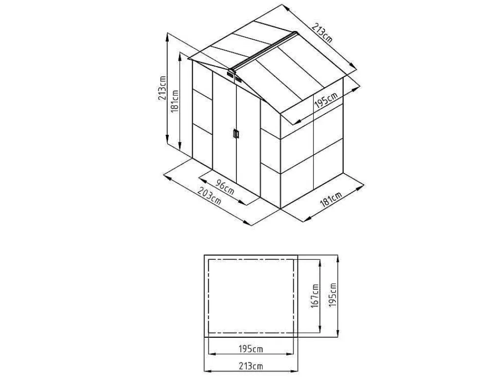 Tuinhuisje Van Gegalvaniseerd Staal Met Houteffect Adelmo - Grijs - 4,15 M-EXPERTLAND Discount