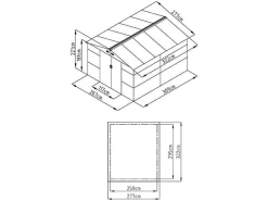 Tuinhuisje Van Gegalvaniseerd Staal Met Houteffect Adelmo - Grijs - 8,94 M-EXPERTLAND Clearance