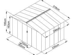Tuinhuisje Van Gegalvaniseerd Staal - Grijs - Linus - 7,82M-EXPERTLAND New