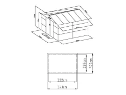 Tuinhuisje Van Gegalvaniseerd Staal Met Houteffect Adelmo - Grijs - 10,98 M-EXPERTLAND Outlet