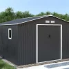 Tuinhuisje Van Grijs Gegalvaniseerd Staal Archer - 12,99 M-EXPERTLAND Discount