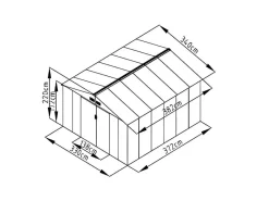 Tuinhuisje Van Grijs Gegalvaniseerd Staal Archer - 12,99 M-EXPERTLAND Discount