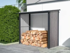 Tuinhuisje Van Verzinkt Staal Met Houteffect 1,98 M3 - 2 Kub - B182 X D89 X H156 Cm - Birwood-EXPERTLAND Clearance