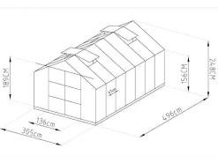Tuinkas Van Polycarbonaat 15 M Oxalis Met Basis-EXPERTLAND Hot