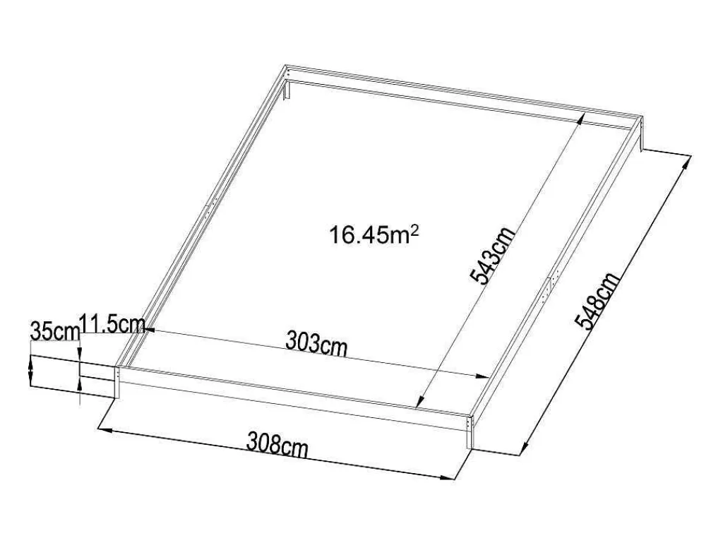 Tuinkas Van Polycarbonaat 16,8 M Ixora Met Basis-EXPERTLAND Clearance