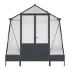 Tuinkas Van Polycarbonaat 9,1 M Met Grondplaat- Antraciet - Asarina-EXPERTLAND Discount