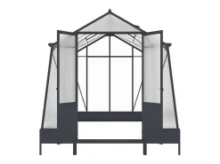 Tuinkas Van Polycarbonaat 9,1 M Met Grondplaat- Antraciet - Asarina-EXPERTLAND Discount