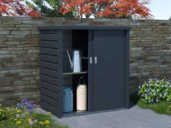 Tuinkast Van Gegalvaniseerd Staal Reivax - Grijs - 1,31 M3 - L125 X B80 X H131 Cm-Vente-unique Online