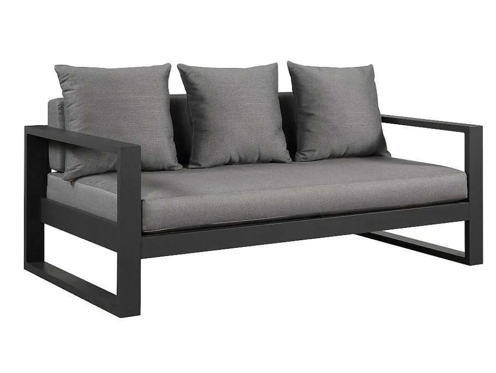 Tuinsalon Molokai In Aluminiun: Driezitsbank, 2 Fauteuils, Salontafel-MYLIA Outlet