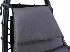 Tuinschommelstoel Met Parasol En Antracietkleurig Kussen - Waterbestendig - Moheli-MYLIA