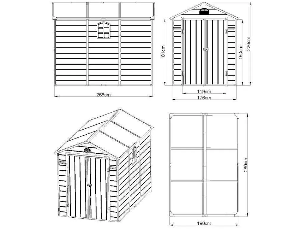 Tuinschuur Van Hars Cesio - Grijs - 5,32M-EXPERTLAND Best