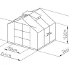 Tuinserre Van Polycarbonaat Anissa Met Basis - 5,9 M - Antraciet-EXPERTLAND Online