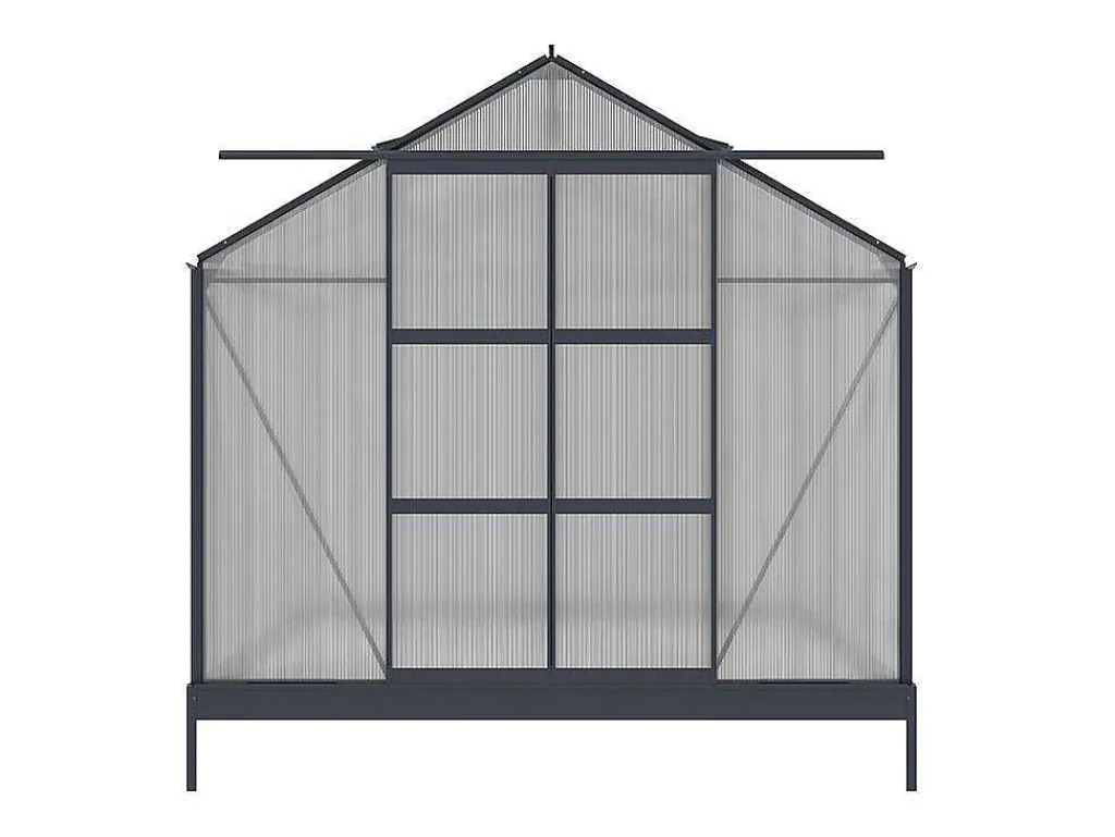Tuinserre Van Polycarbonaat Anissa Met Basis - 5,9 M - Antraciet-EXPERTLAND Online