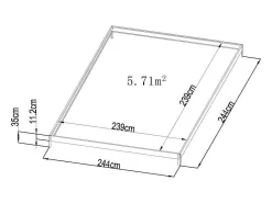 Tuinserre Van Polycarbonaat Anissa Met Basis - 5,9 M - Antraciet-EXPERTLAND Online