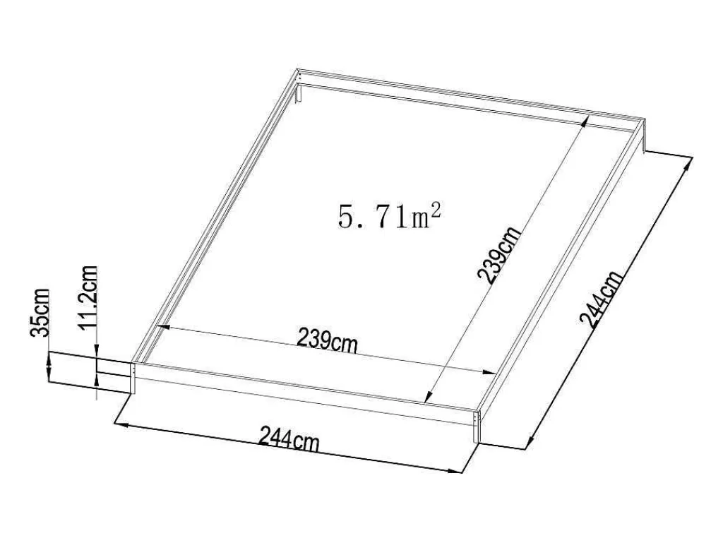 Tuinserre Van Polycarbonaat Anissa Met Basis - 5,9 M - Antraciet-EXPERTLAND Online