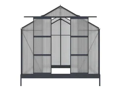 Tuinserre Van Polycarbonaat Anissa Met Basis - 5,9 M - Antraciet-EXPERTLAND Online