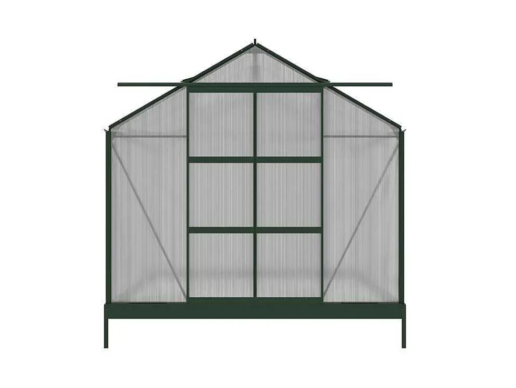 Tuinserre Van Polycarbonaat Anissa Met Basis - 5,9 M - Groen-EXPERTLAND