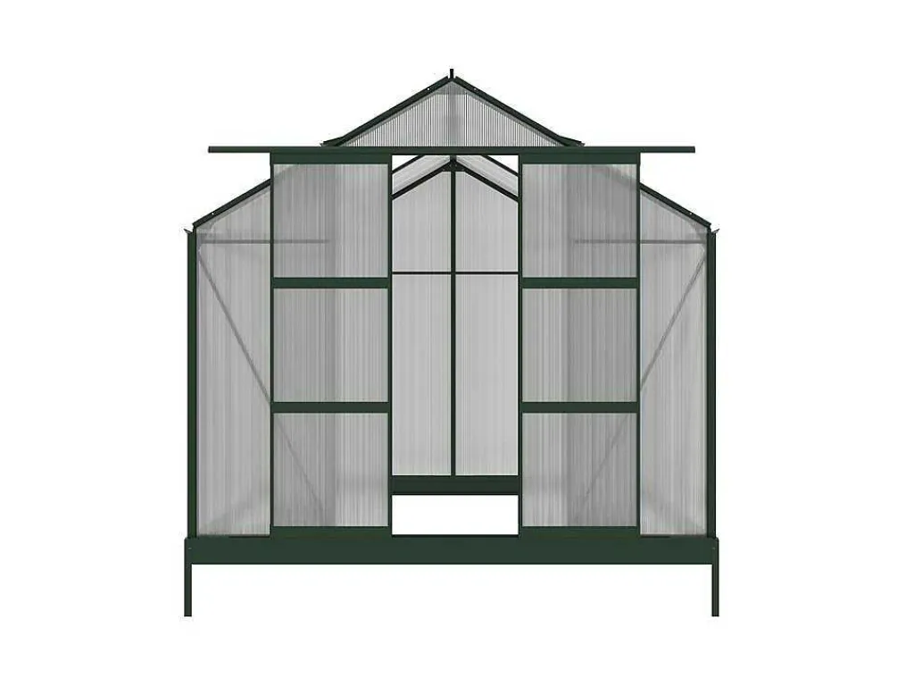 Tuinserre Van Polycarbonaat Anissa Met Basis - 5,9 M - Groen-EXPERTLAND