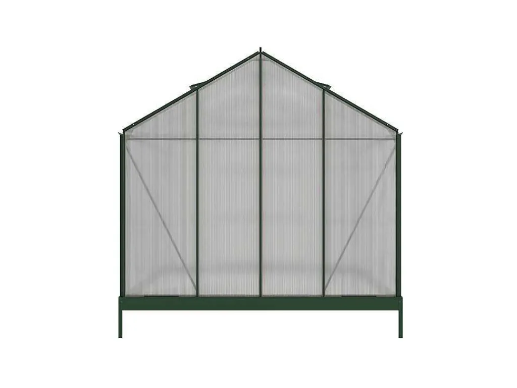 Tuinserre Van Polycarbonaat Anissa Met Basis - 5,9 M - Groen-EXPERTLAND