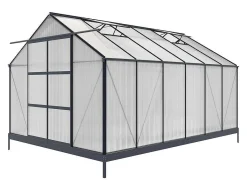 Tuinserre Van Polycarbonaat In 13M Kalida - Antraciet-EXPERTLAND Outlet