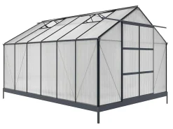 Tuinserre Van Polycarbonaat In 13M Kalida - Antraciet-EXPERTLAND Outlet