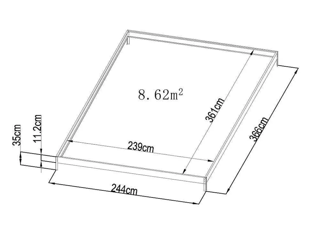 Tuinserre Van Polycarbonaat 9 M Corolle Ii - Aluminium-EXPERTLAND Discount
