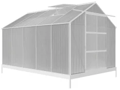 Tuinserre Van Polycarbonaat 9 M Corolle Ii - Aluminium-EXPERTLAND Discount