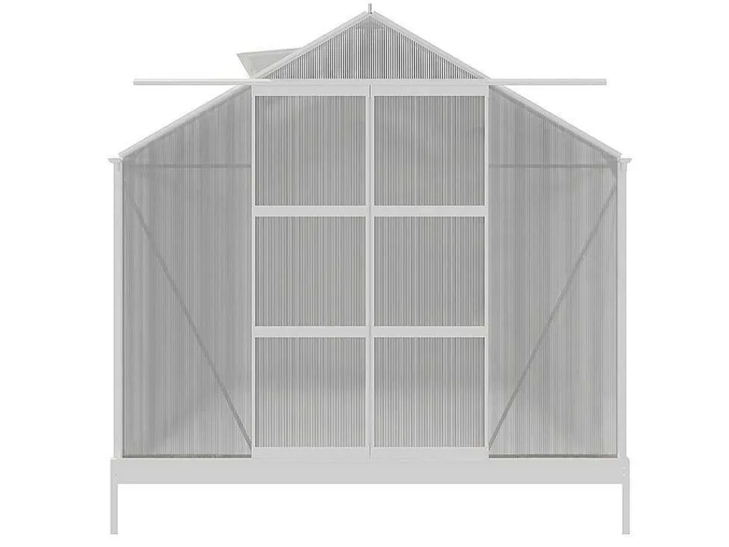 Tuinserre Van Polycarbonaat 9 M Corolle Ii - Aluminium-EXPERTLAND Discount