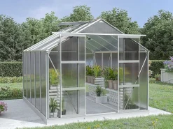 Tuinserre Van Polycarbonaat 9 M Corolle Ii - Aluminium-EXPERTLAND Discount