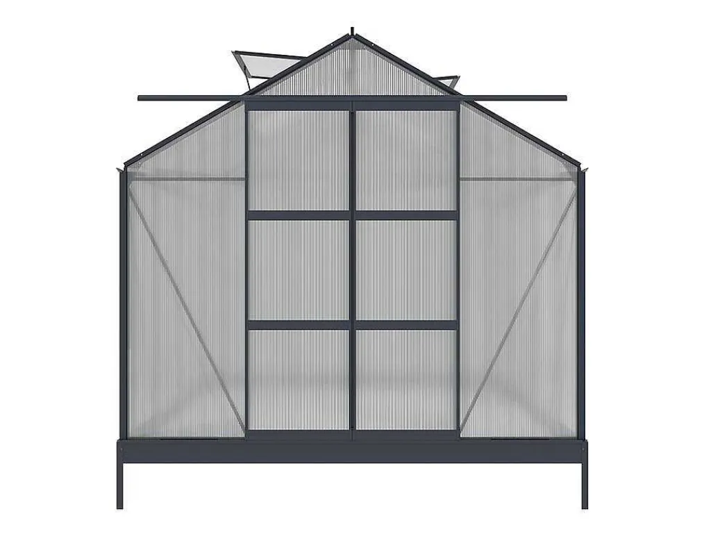 Tuinserre Van Polycarbonaat 7.5 M Greenea Ii - Antraciet-EXPERTLAND Discount