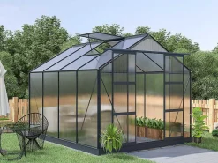 Tuinserre Van Polycarbonaat 7.5 M Greenea Ii - Antraciet-EXPERTLAND Discount
